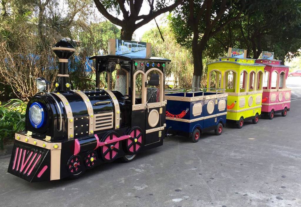 开州景区广商场无轨观光小火车电动儿童游乐设备小火车可坐人户外玩具